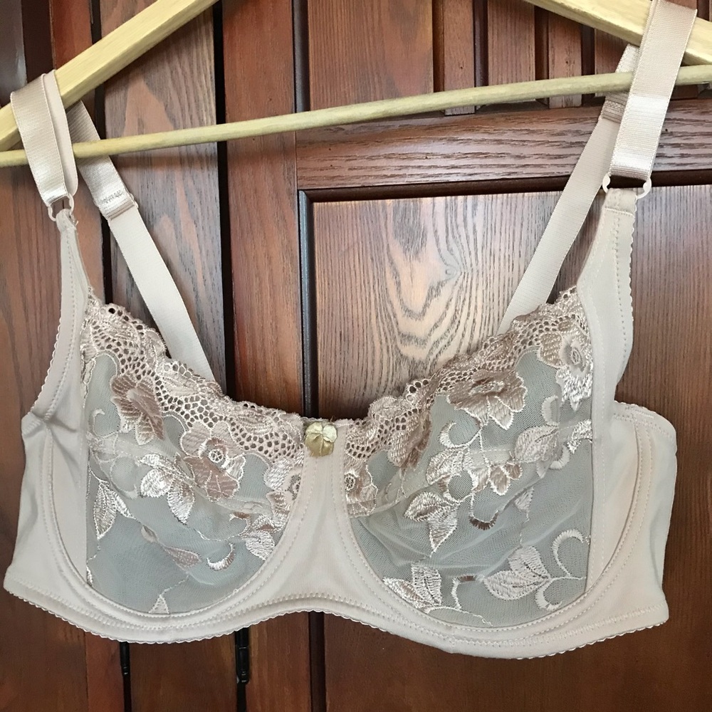 Embroidered Bra, Sz42D.                    7-65LOL